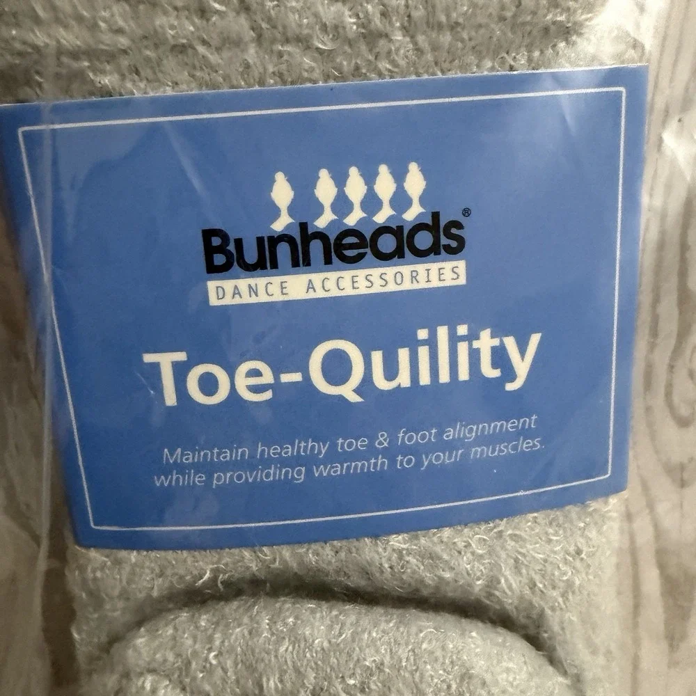 Bunheads Ballet Fuzzy Socks Toe-Quility Toe Spreader OS Gray Sherpa Warm‎ Soft